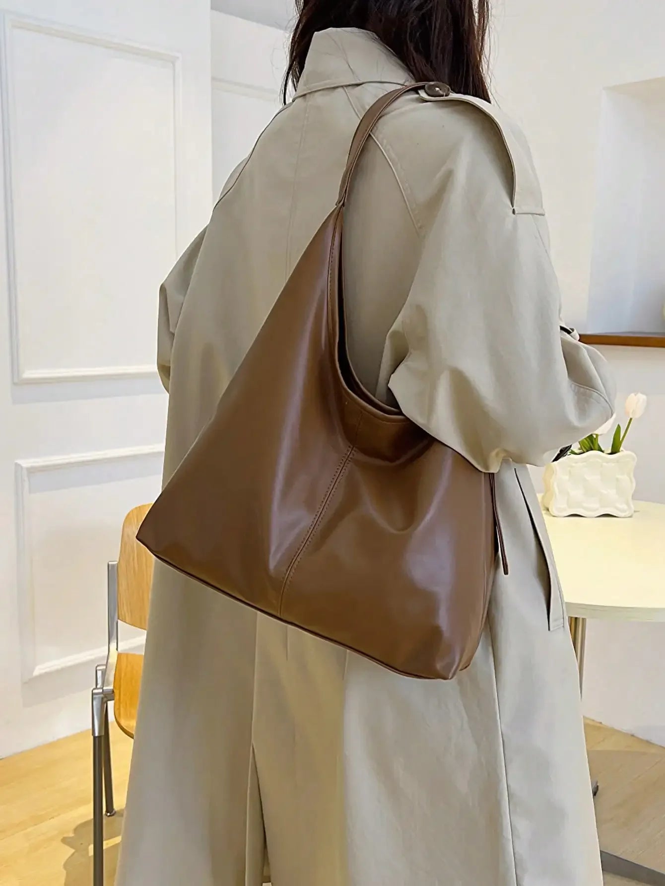 Large Capacity Woven Texture Women's Shoulder Tote Bag – Multifunctional Crossbody Handbag