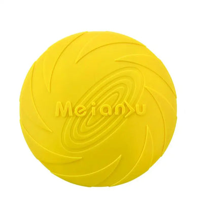 Dog Frisbee Rubber Flying Disc Toy – Bite-Resistant Outdoor Training Disc for Dogs