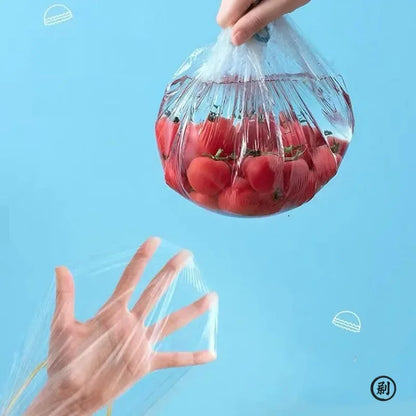 Elastic Food Cover Lids 100 Pack – Disposable Bowl Covers