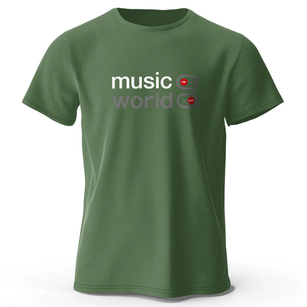 Music World Graphic T Shirt Oversized Cotton Unisex Tee