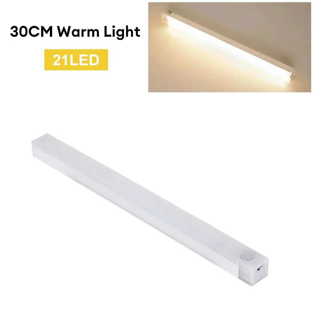 Led Motion Sensor Light Wireless Night Type C Rechargeable Cabinet Wardrobe Lamp Staircase Backlight
