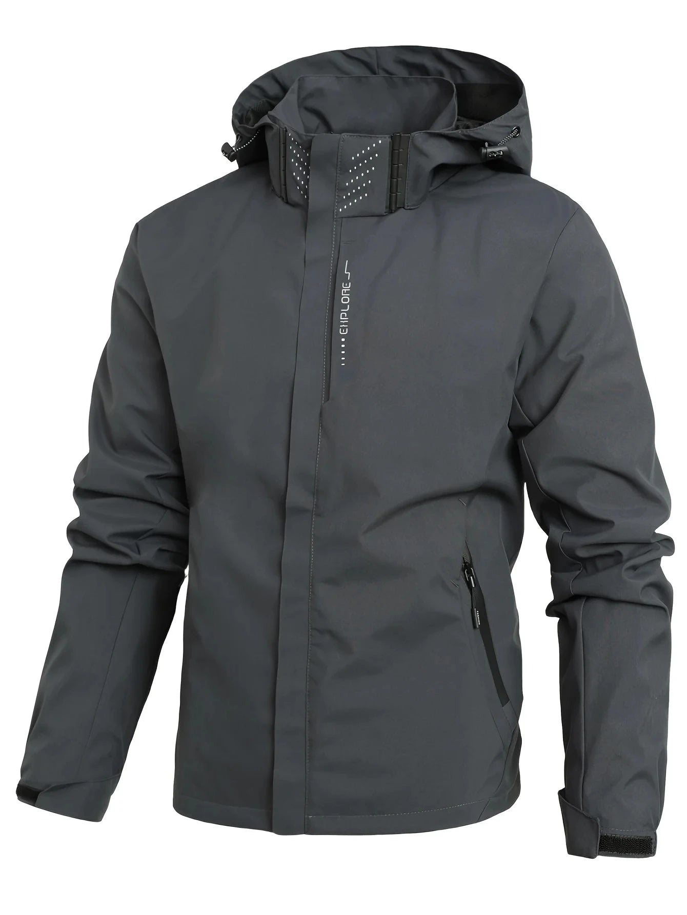 Waterproof Rain Jacket Men – Lightweight Hooded Windproof Outdoor Raincoat