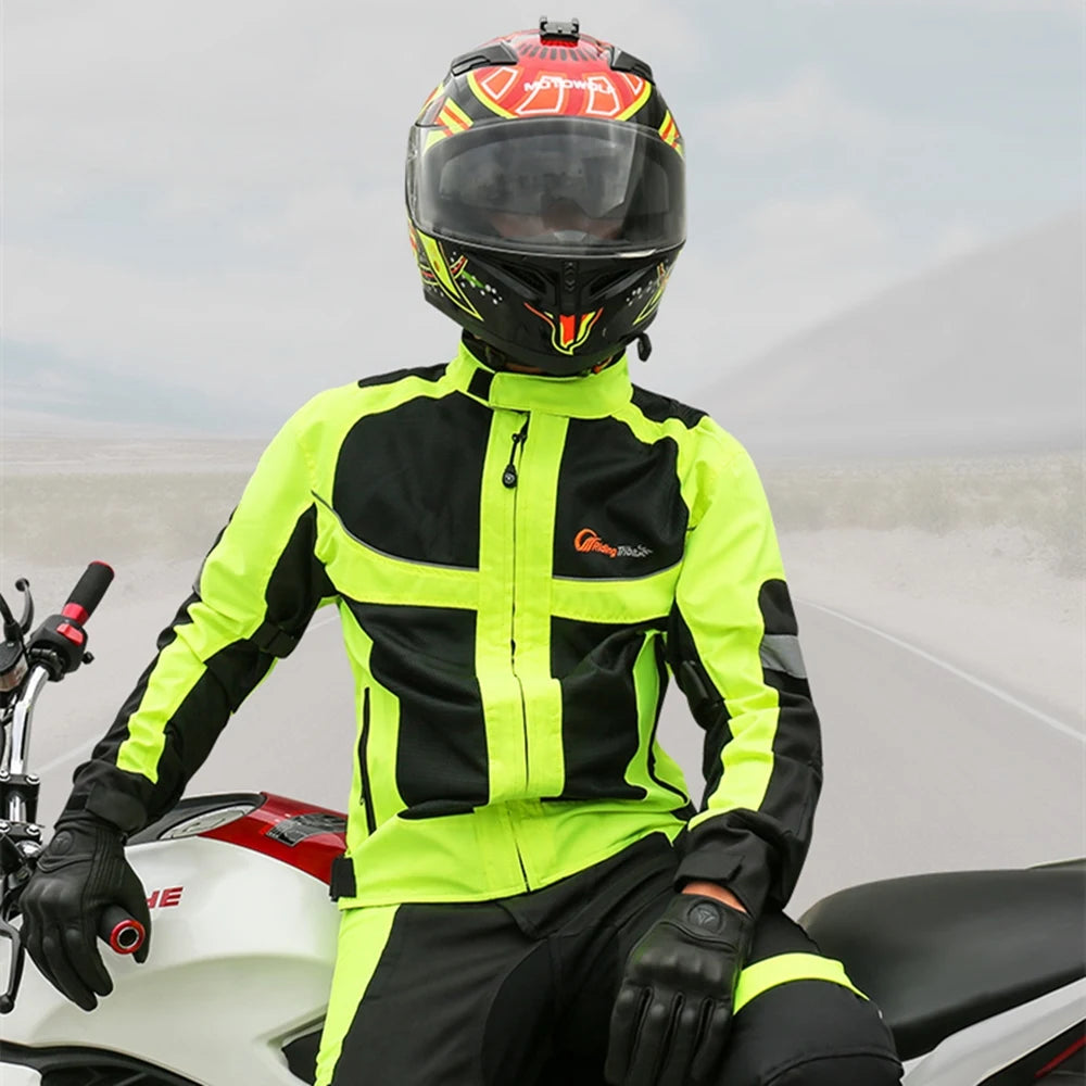 Motorcycle Jacket – Reflective Night-Visible Riding Coat for Men & Women