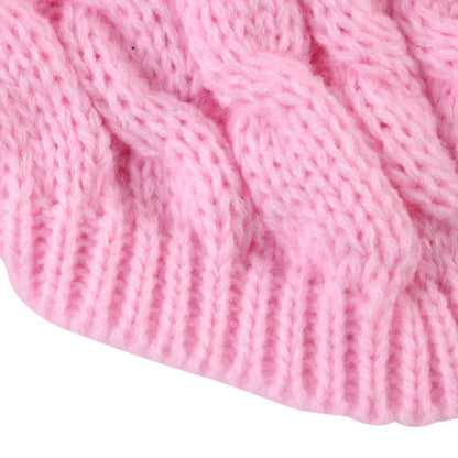 Cable Knit Dog Sweater – Warm Winter Turtleneck for Small Dogs