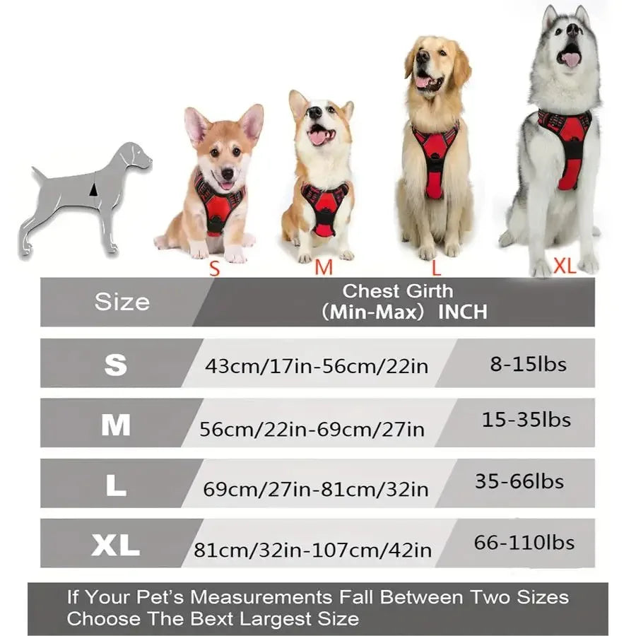 Dog Harness Vest with Leash – Adjustable Puppy Collar Accessory