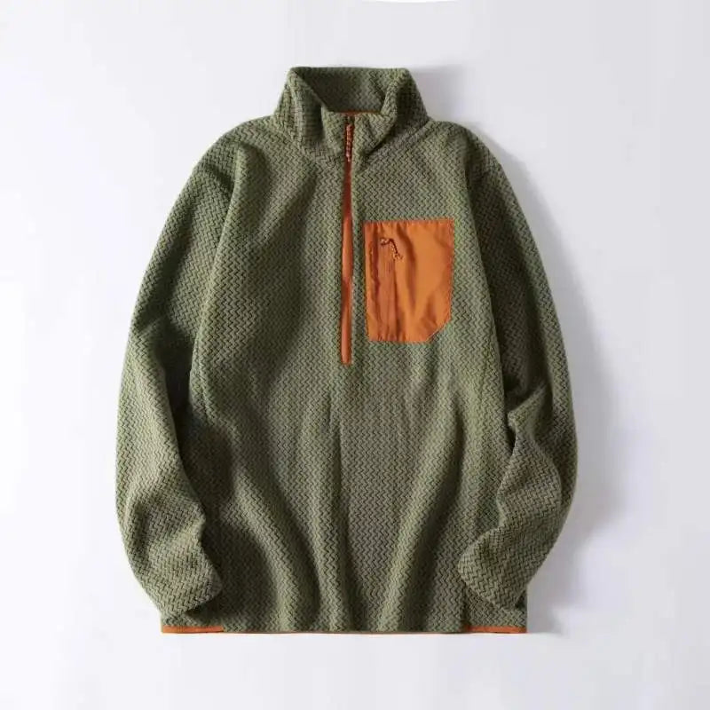 Fleece Half-Zip Sweatshirt – Thick Unisex Long Sleeve Pullover