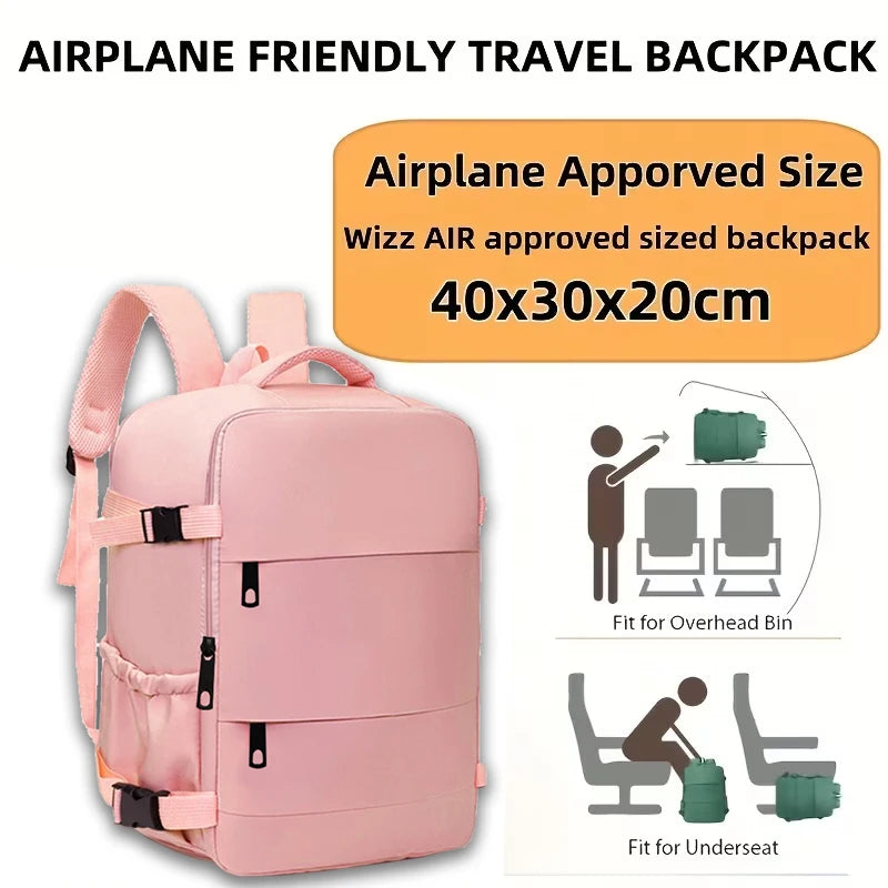 Multi-Pocket Lightweight Backpack with Adjustable Straps