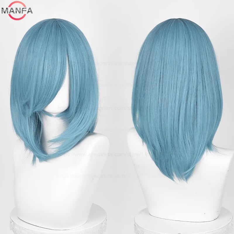 Anime Cosplay Wig - 40cm Medium Straight Wig with Bangs