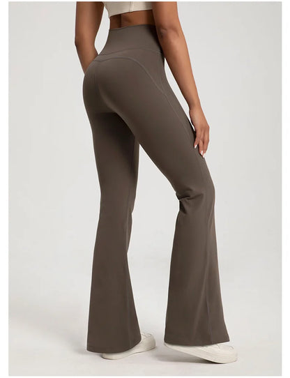 High Waist Flare Pants for Women – Butt Lifting Yoga Bell Bottom Leggings
