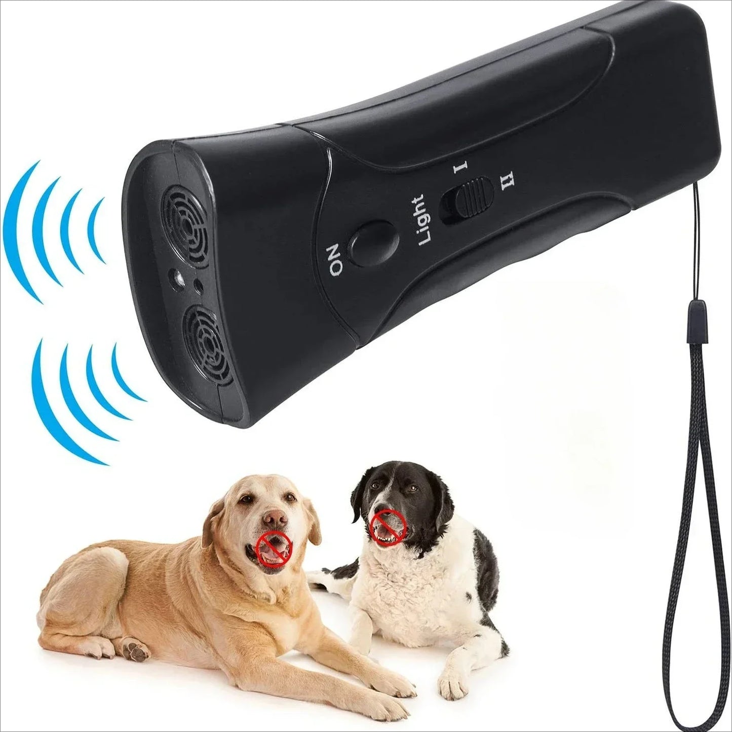 Ultrasonic Dog Bark Deterrent & Trainer with LED Light