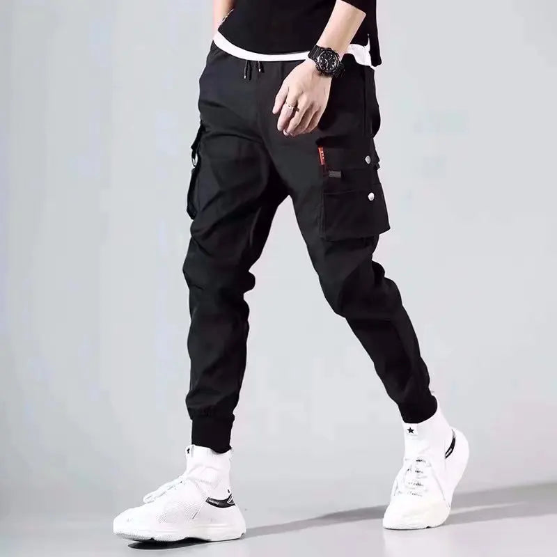 Men's Multi-Pocket Cargo Jogger Pants – Loose Casual Outdoor