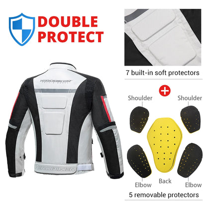 Herobiker Waterproof Motorcycle Jacket & Riding Pants Set with EVA Protection