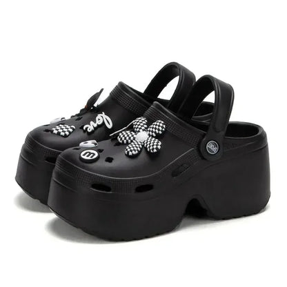 Women's Chunky Platform Clogs – Closed Toe Garden Shoes