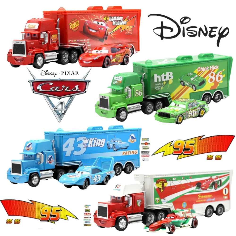 Pixar Cars Die-Cast Toy – Lightning McQueen, King & Ramirez