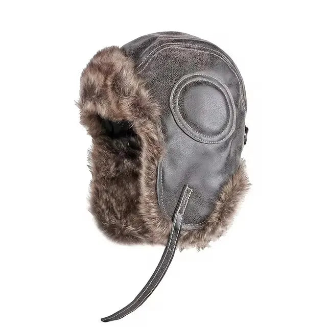 Russian Ushanka Trapper Hat – Faux Fur Bomber Cap with Ear Flaps