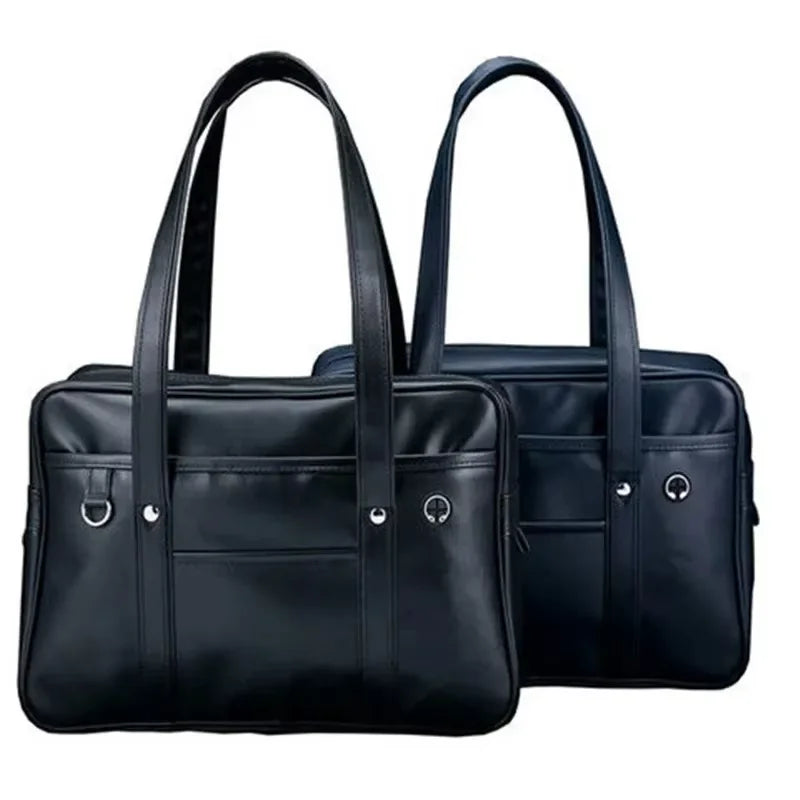 Japanese PU Leather Large Capacity Handbag – Waterproof Tote Bag
