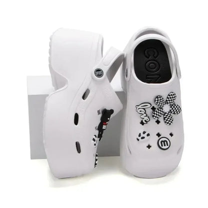 Women's Chunky Platform Clogs – Closed Toe Garden Shoes