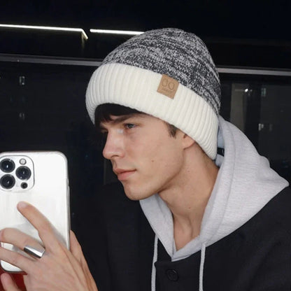 Fleece-Lined Knit Beanie Hat – Unisex Warm Winter Skull Cap