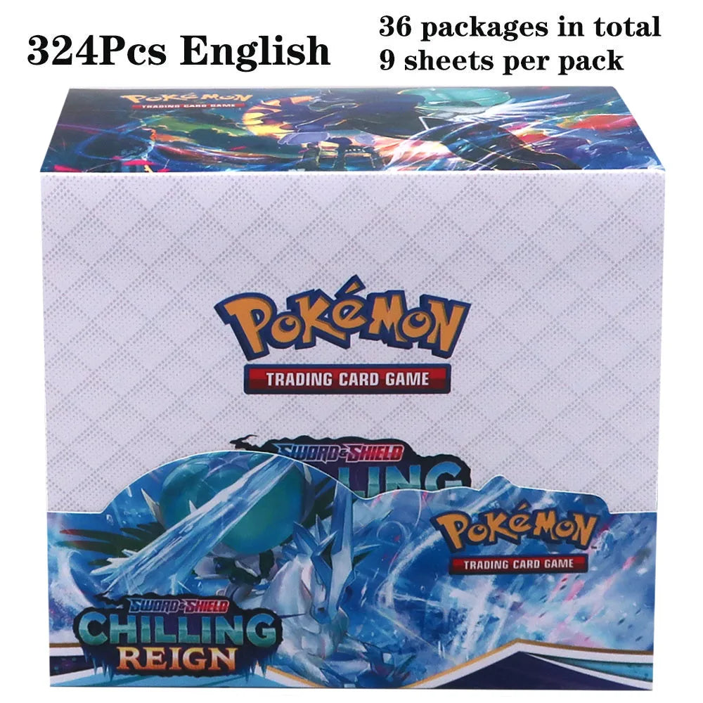 324pcs Pokemon Tcg Sword Shield Tempest Bonds Booster Box Trading Card Game Kids Toys Board