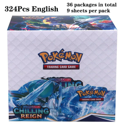 324pcs Pokemon Tcg Sword Shield Tempest Bonds Booster Box Trading Card Game Kids Toys Board