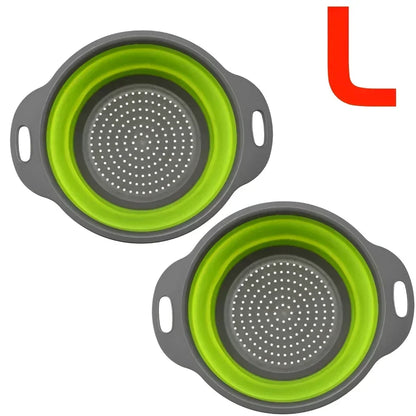 Collapsible Silicone Colander – Foldable Kitchen Strainer