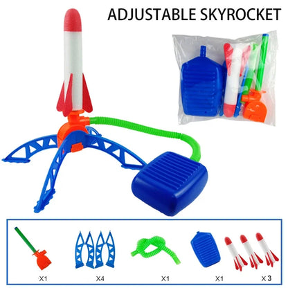 Kids Rocket Launcher Foot Pump Toy – Outdoor Air-Powered Stomp Rocket Set