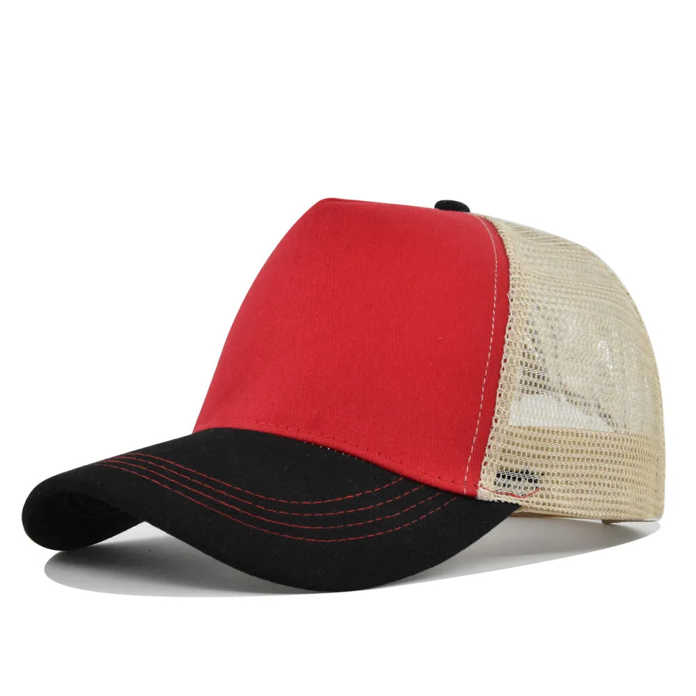 Custom Logo 5-Panel Mesh Trucker Baseball Cap – Men & Women