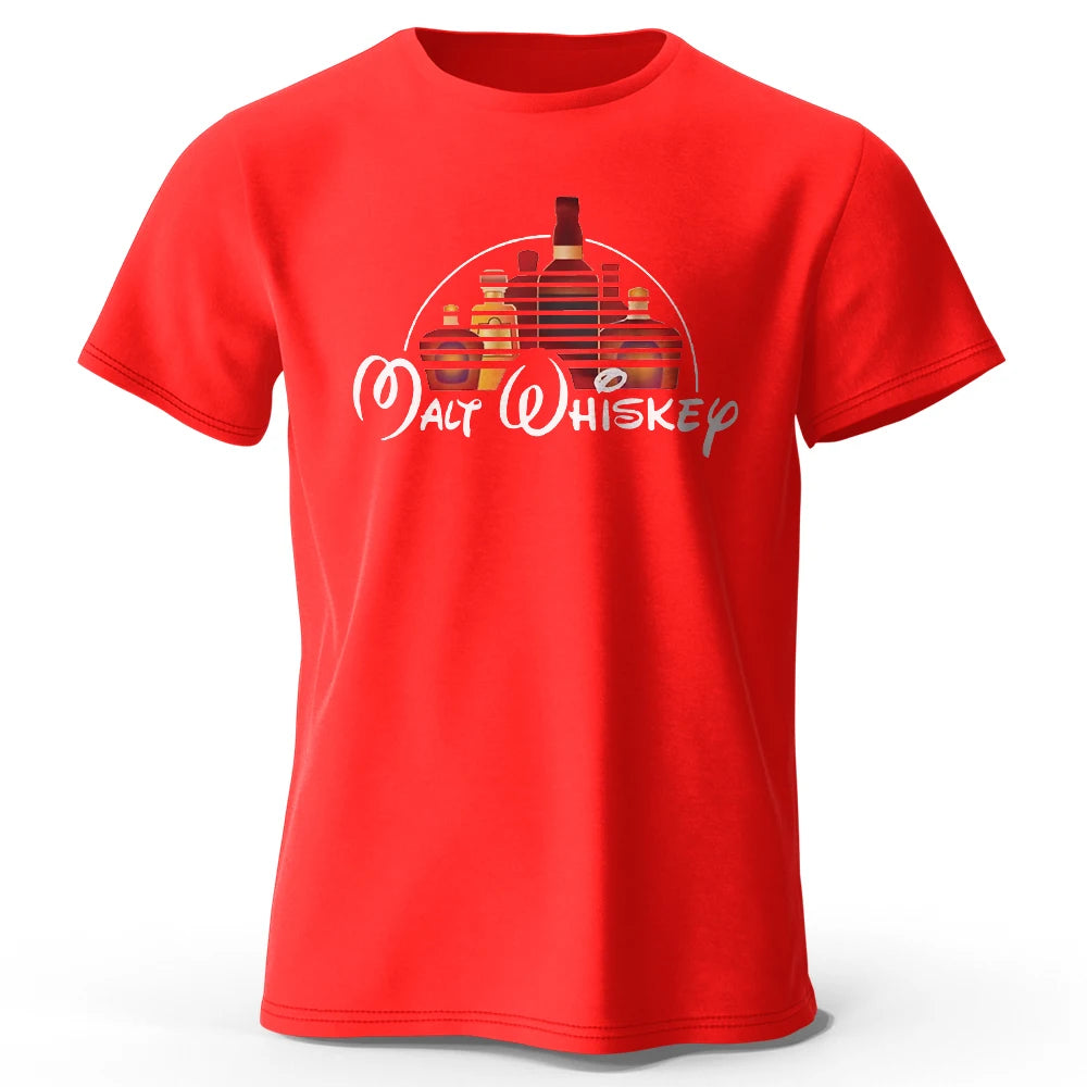 Malt Whiskey Graphic T Shirt Oversized Cotton Tee