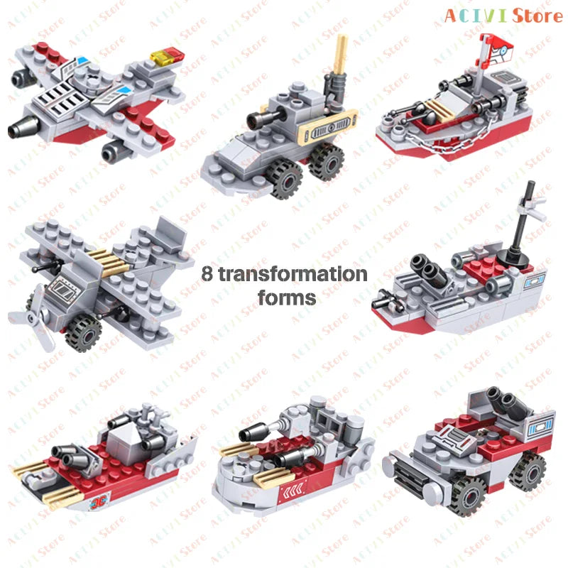 Navy Warship Building Block Model Kit – Compatible with LEGO Construction Sets