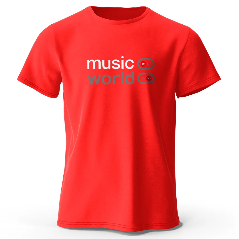 Music World Graphic T Shirt Oversized Cotton Unisex Tee