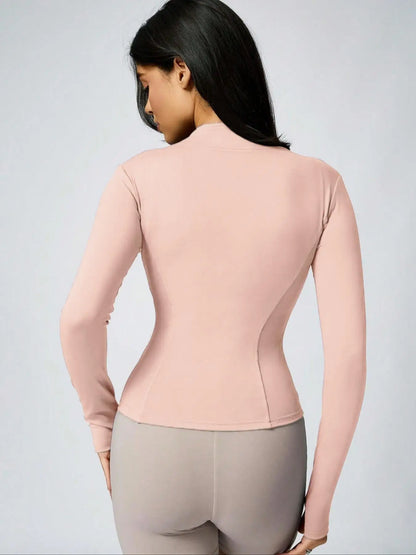Women's Slim Fit Athletic Zip-Up Jacket – Quick Dry