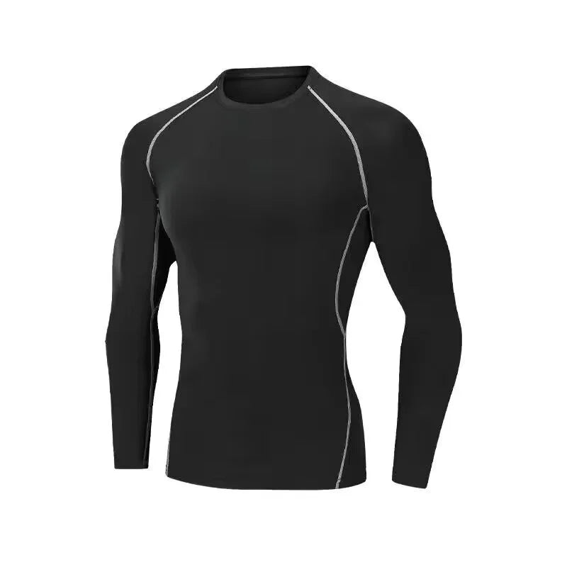 Men's Compression Long Sleeve Shirt | Quick-Dry Gym Training Top