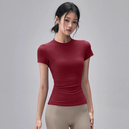 Women's Quick Dry Workout T-Shirt Slim Fit Yoga Top