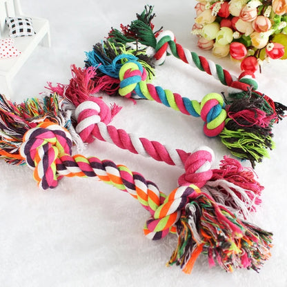 Dog Rope Toy Double Knot Cotton Chew Toy for Puppies & Cats