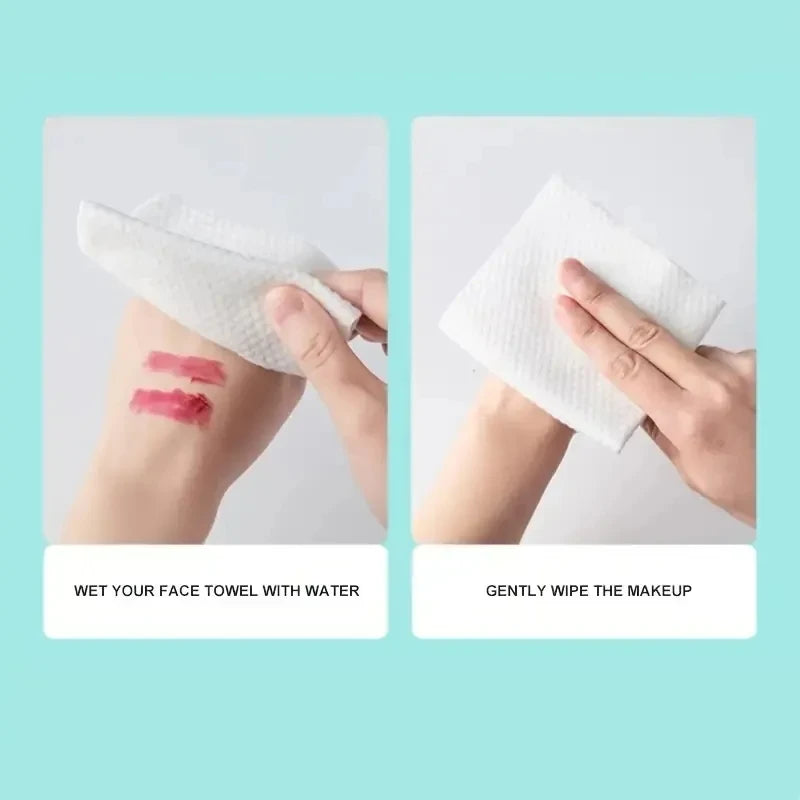 Disposable Face Towel – 100% Organic Cotton Dry & Wet Use (100pcs/bag)