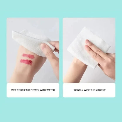 Disposable Face Towel – 100% Organic Cotton Dry & Wet Use (100pcs/bag)