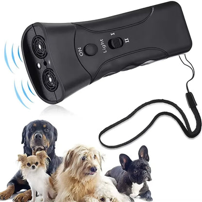 Ultrasonic Dog Bark Deterrent & Trainer with LED Light