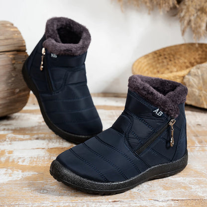 Women's Winter Ankle Boots – Waterproof Fur-Lined Snow Boots