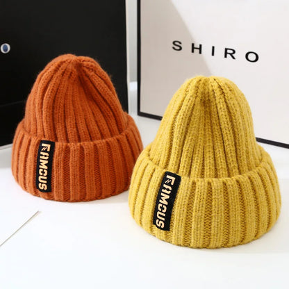 Korean Style Knit Beanie – Warm Ear Protection Winter Hat for Women