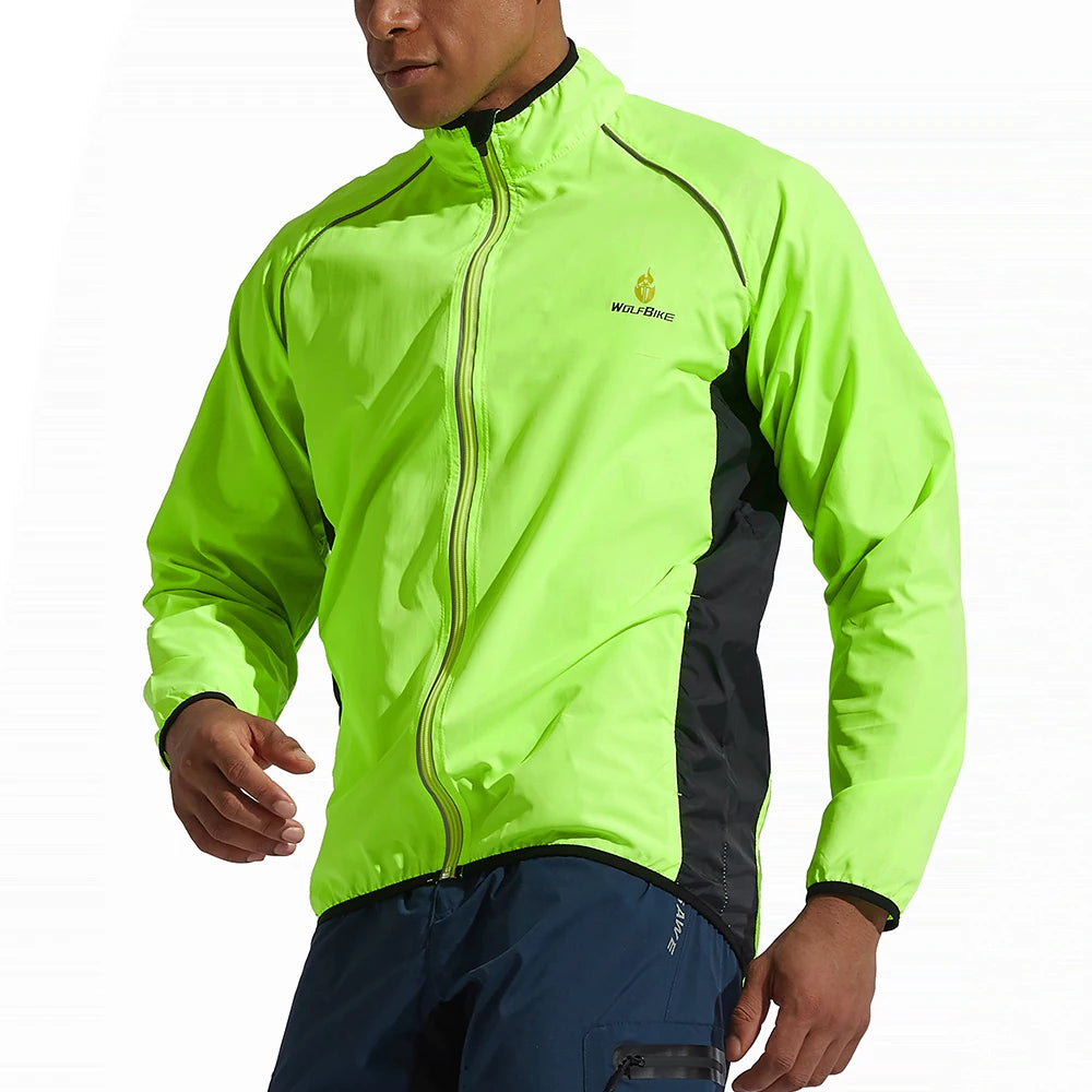 Men's Reflective Cycling Jacket Windproof Waterproof MTB