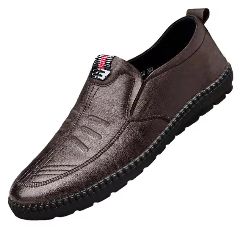 Men's PU Leather Loafers – Non-Slip Slip-On Casual Shoes