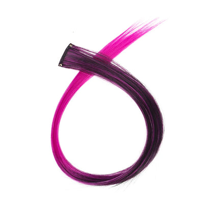 Clip-In Hair Extensions 22 Inch Straight Synthetic – Rainbow Colors