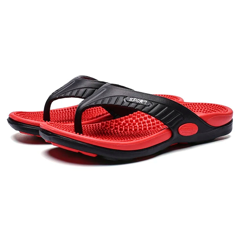 Massage Flip Flops Men Summer Breathable Beach Shoes Sandals Luxury Plus Big Size Slippers 46
