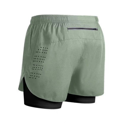 Men's Reflective Running Shorts – 2-in-1 Quick Dry Training Shorts