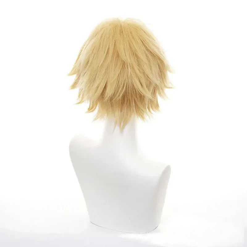 Blonde Short Spiky Synthetic Cosplay Wig – Heat Resistant, Anime & Halloween