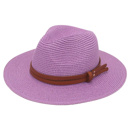 Straw Panama Sun Hat – Wide Brim Unisex Beach Hat