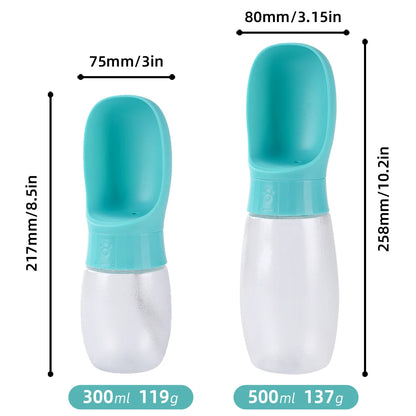 Portable Pet Water Bottle with Drinking Bowl for Dogs & Cats