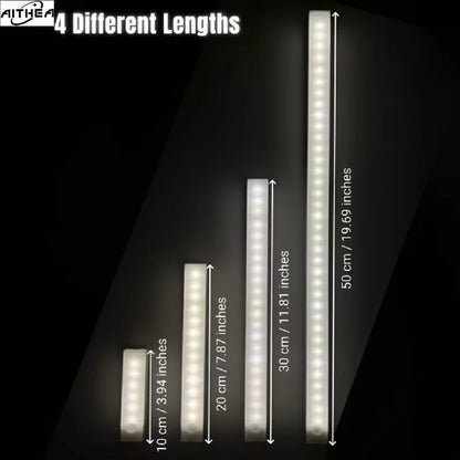 Aithea Led Motion Sensor Light Wireless Usb Rechargeable Night Portable Induction Lamp Cabinet