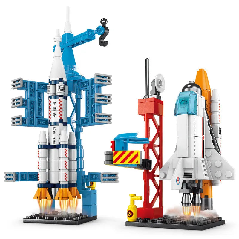 Space Rocket Building Blocks Set – 130-Piece DIY Model Kit
