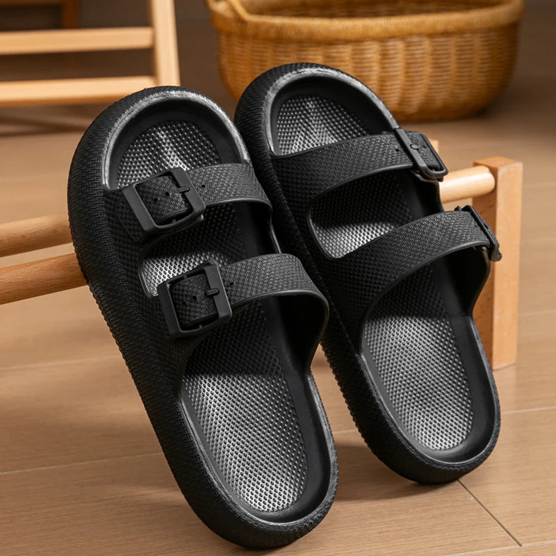 Men S Outdoor Thick Sole Sandals - Non-Slip Shower Slippers Bathroom - Thick